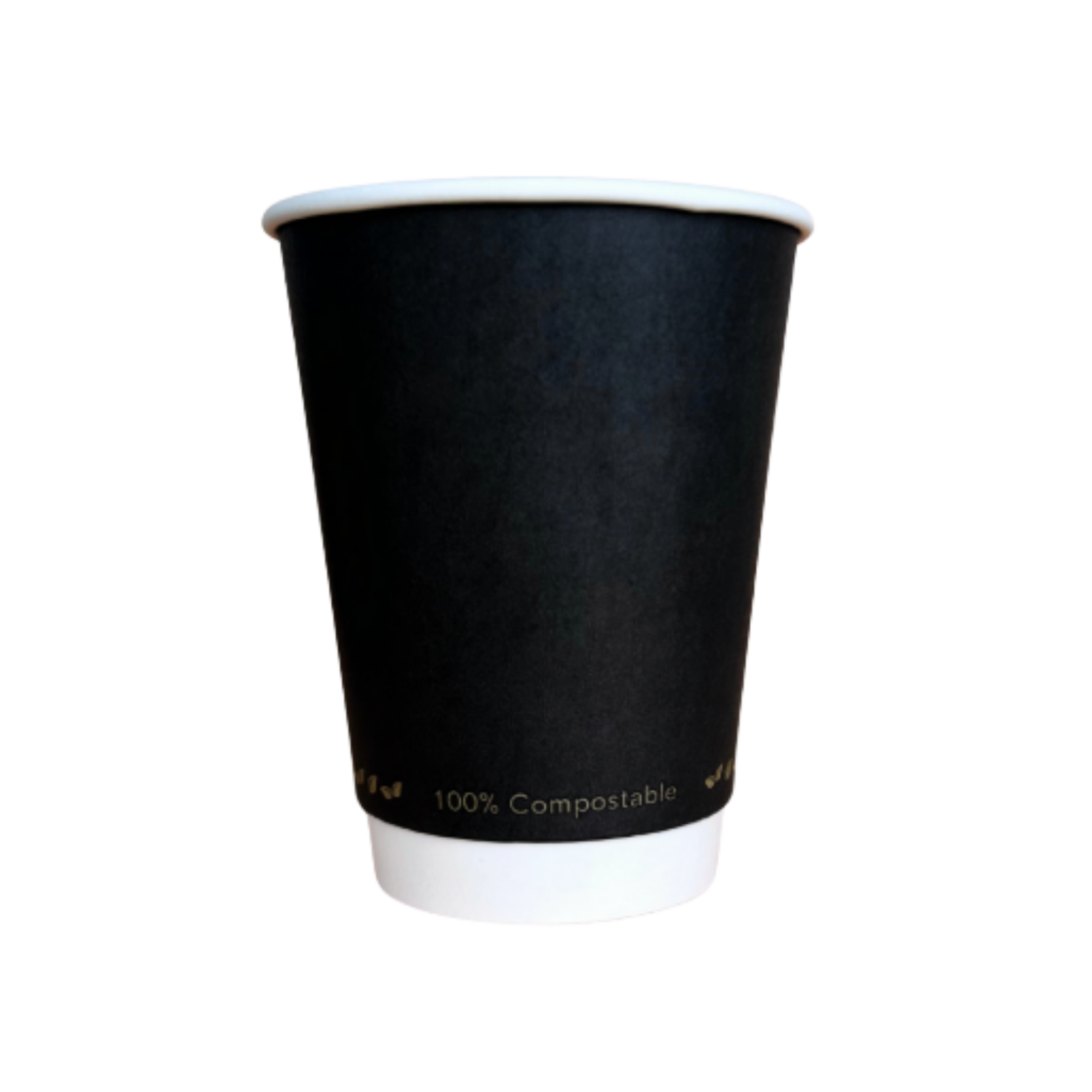 Vaso Polipapel 8 oz Doble Capa Negro – Paquete 25 Unidades